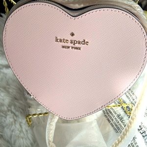 Kate Spade blush color heart shape crossbody bag